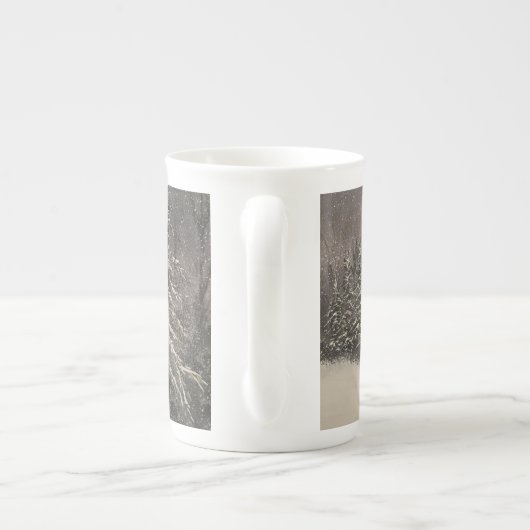 Moonlit Winter Night Porselein Kop (Achterkant)