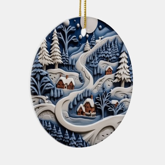 Moonlit Winter Path Ornament (Rechts)