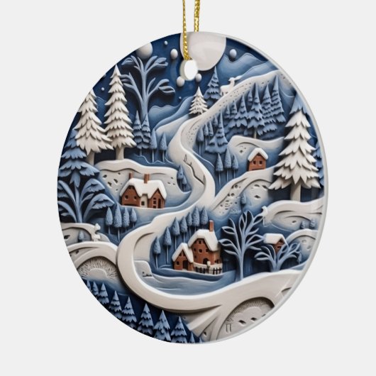 Moonlit Winter Path Ornament (Links)
