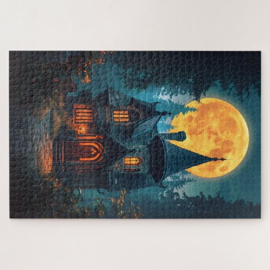 Moonlit Witch Cottage puzzle  Legpuzzel (Horizontaal)