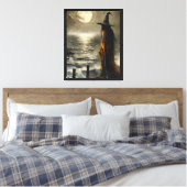 Moonlit Witch van het Zee Canvas Afdruk (Insitu (Slaapkamer))
