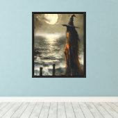 Moonlit Witch van het Zee Canvas Afdruk (Insitu (Houten vloer))
