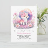 Moonlit Wolf Magic Baby shower Kaart (Staand voorkant)