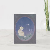 Moonlit Woodland Bobcat Small Greeting Card  Kaart (Voorkant)