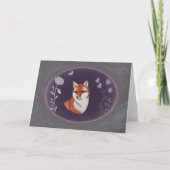 Moonlit Woodland Fox 7x5 Greeting Card Kaart (Voorkant)