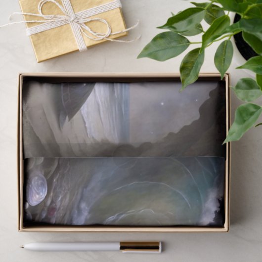 Moonlit Zee Turtle Ocean Wave Decoupage Tissuepapier (Geschenk)