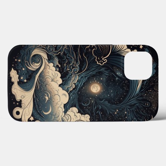 Moonlit Zee Waves Fantasy Case-Mate iPhone Case (Achterkant (horizontaal))