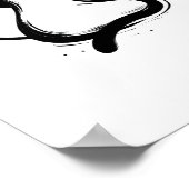 Moonlit Zen Cat Poster (Hoek)