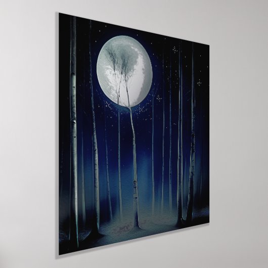 Moonlite Birch Trees Folie Afdrukken (Laagn)