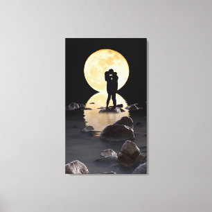 Moonlite Love Canvas Afdruk