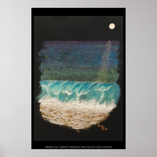 Moonlite oceaan poster (Voorkant)