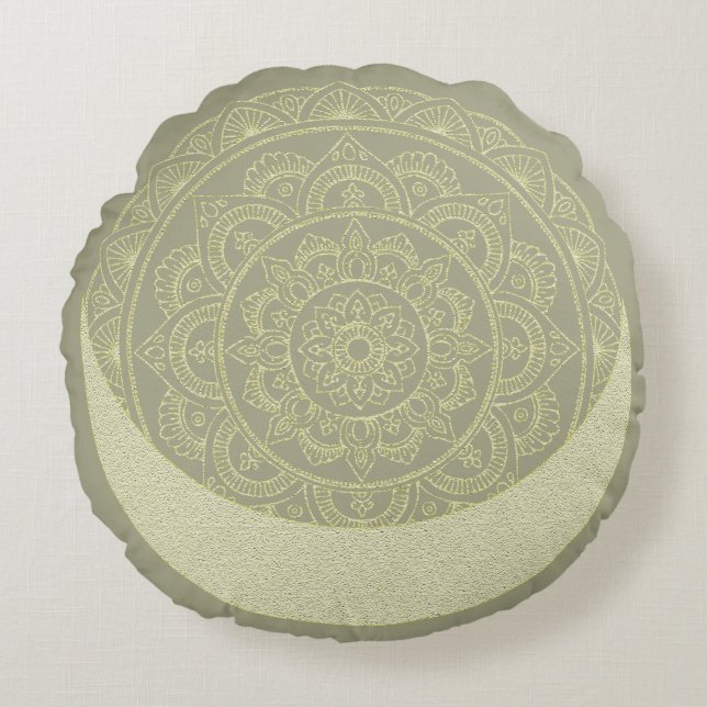 MoonMandala Good Night - Pillow Rond Kussen (Voorkant)