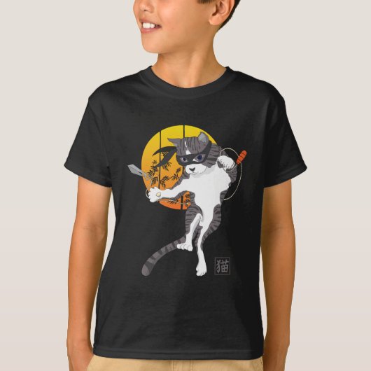 Moonmissie: Cat Ninja T-Shirt (Voorkant)