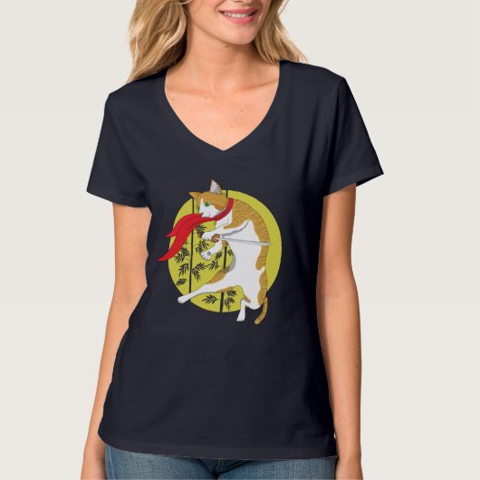 Moonmissie: Cat Ninja T-Shirt (Voorkant)