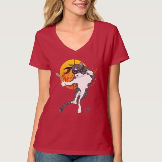 Moonmissie: Cat Ninja T-Shirt (Voorkant)