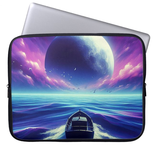 Moonnight Ride Laptop Sleeve (Voorkant)