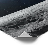Moonoppervlak en aarde poster (Hoek)