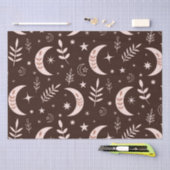 Moonpatroon van Boho met bladeren en sterren Tissuepapier (Craft)