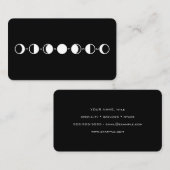 MOONPHRASE Cool Modern Moon Phase Visitekaartje (Voorkant / Achterkant)