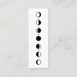 MOONPHRASE Koele Moderne Maanfase Verticaal Mini Visitekaartje