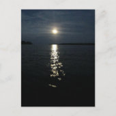Moonreflectie over water. briefkaart (Voorkant)