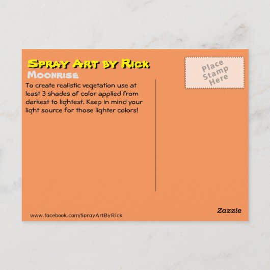 Moonrise Briefkaart (Achterkant)