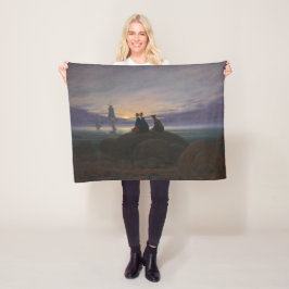 Moonrise door het Zee (door Caspar David Friedrich Fleece Deken