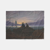 Moonrise door het Zee (door Caspar David Friedrich Fleece Deken (Voorkant (Horizontaal))