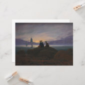 Moonrise door het Zee (door Caspar David Friedrich Kaart (Voorkant / Achterkant in situ)