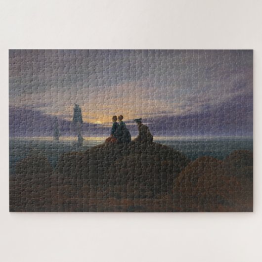 Moonrise door het Zee (door Caspar David Friedrich Legpuzzel (Horizontaal)