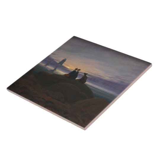 Moonrise door het Zee (door Caspar David Friedrich Tegeltje (Zijkant)