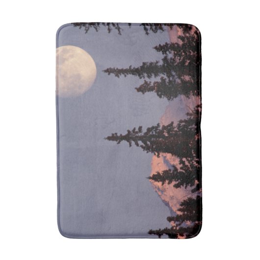 Moonrise Early Winter | Anchorage, Alaska Badmat (Voorkant Verticaal)