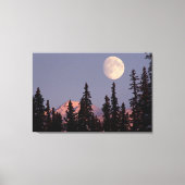 Moonrise Early Winter | Anchorage, Alaska Canvas Afdruk (Voorkant)