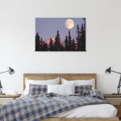 Moonrise Early Winter | Anchorage, Alaska Canvas Afdruk (Insitu (Slaapkamer))