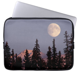 Moonrise Early Winter | Anchorage, Alaska Laptop Sleeve