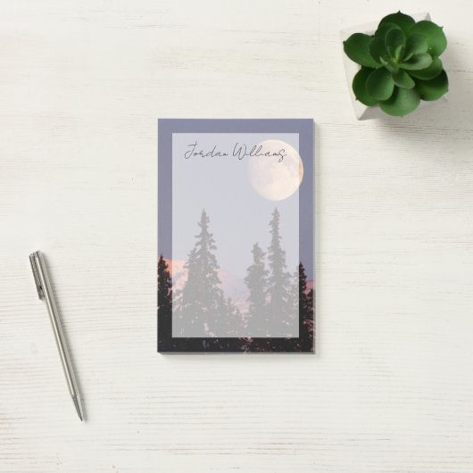 Moonrise Early Winter | Anchorage, Alaska Post-it® Notes (Kantoor)