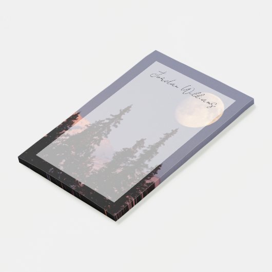 Moonrise Early Winter | Anchorage, Alaska Post-it® Notes (Schuin)