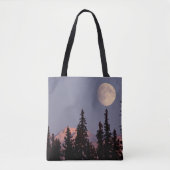 Moonrise Early Winter | Anchorage, Alaska Tote Bag (Voorkant)