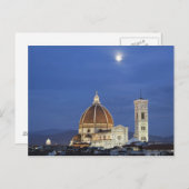 Moonrise en Florence Cathedral, Basilica di Briefkaart (Voorkant / Achterkant)