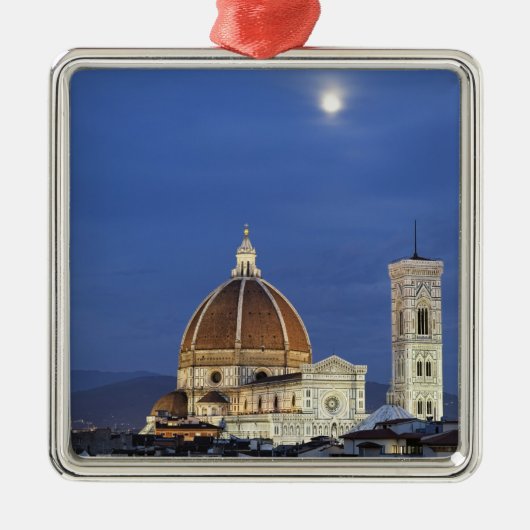 Moonrise en Florence Cathedral, Basilica di Metalen Ornament (Voorkant)