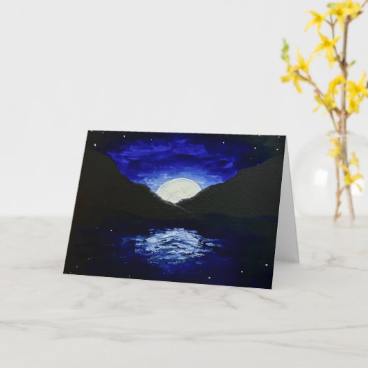 Moonrise Greeting Card Kaart (Gele Bloem)