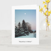 Moonrise in de Winter Kaart (Gele Bloem)