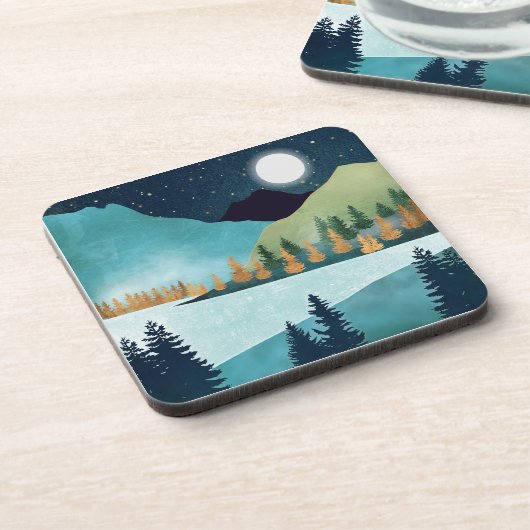 Moonrise Lake Bier Onderzetter (Linkerzijde)
