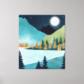 Moonrise Lake Canvas Afdruk (Voorkant)