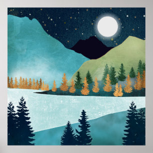 Moonrise Lake Poster