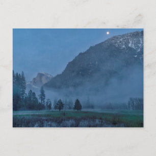 Moonrise & Mist Over Leidig Meadow Briefkaart