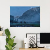 Moonrise & Mist Over Leidig Meadow Poster (Thuiskantoor)
