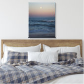 Moonrise over de Atlantische #4705 Canvas (Insitu (Slaapkamer))