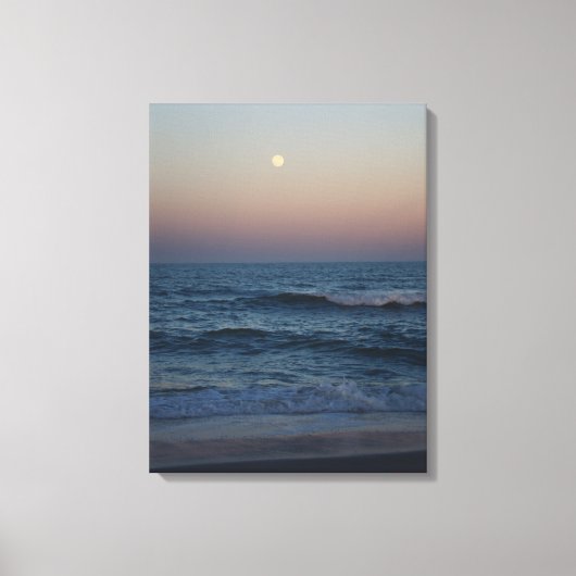 Moonrise over de Atlantische #4705 Canvas (Voorkant)