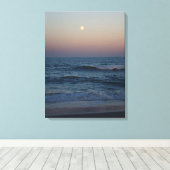 Moonrise over de Atlantische #4705 Canvas Afdruk (Insitu (Houten vloer))